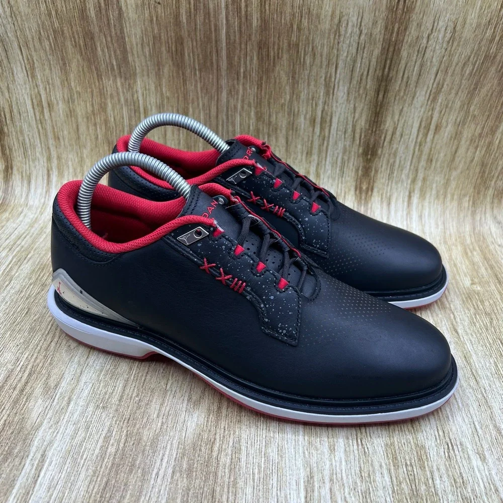 Nike Air Jordan ADG 5 Golf Shoes Men's Size 8.5 Black Fire Red FQ6642-001